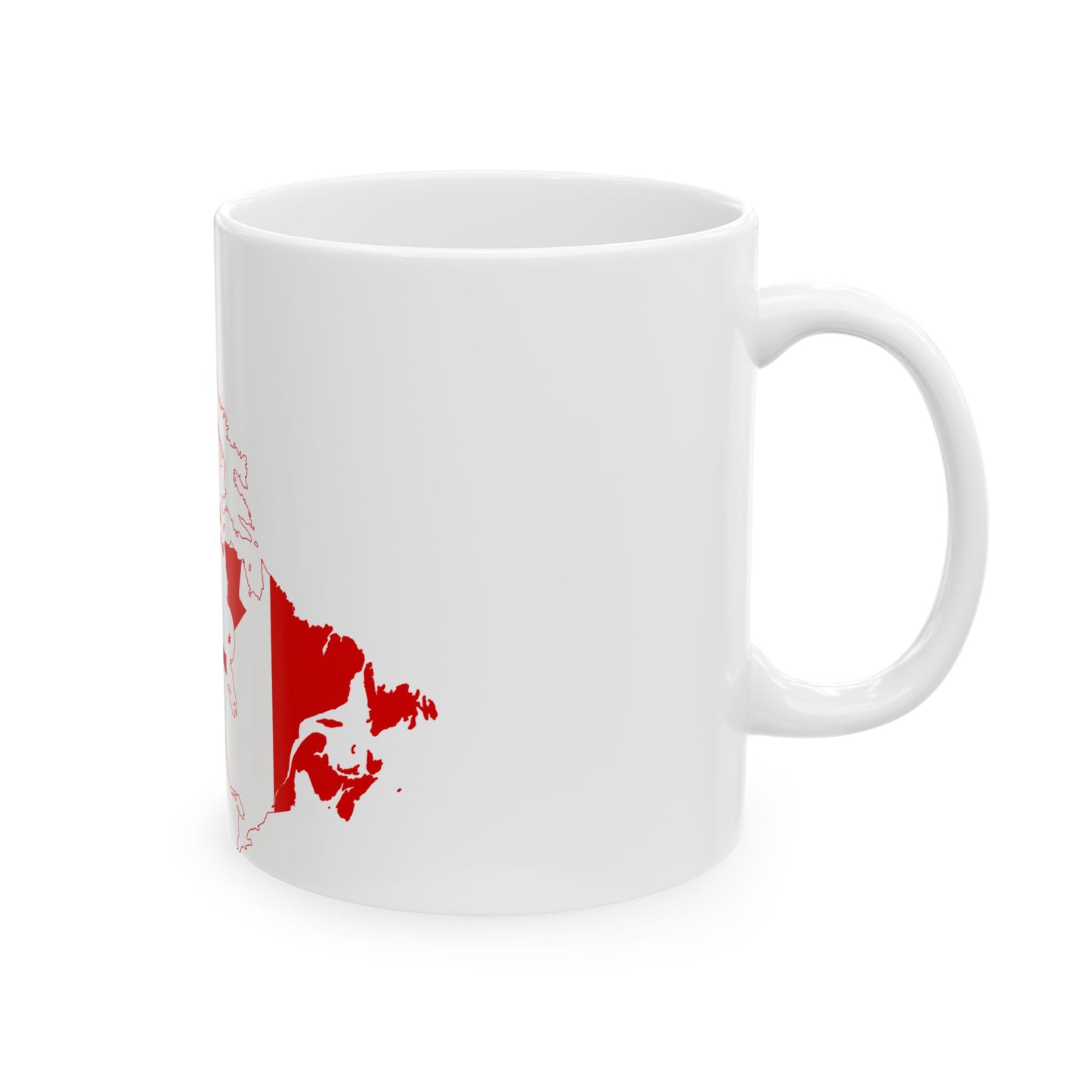 Flag map of Canada (Canada) White Coffee Mug-Go Mug Yourself