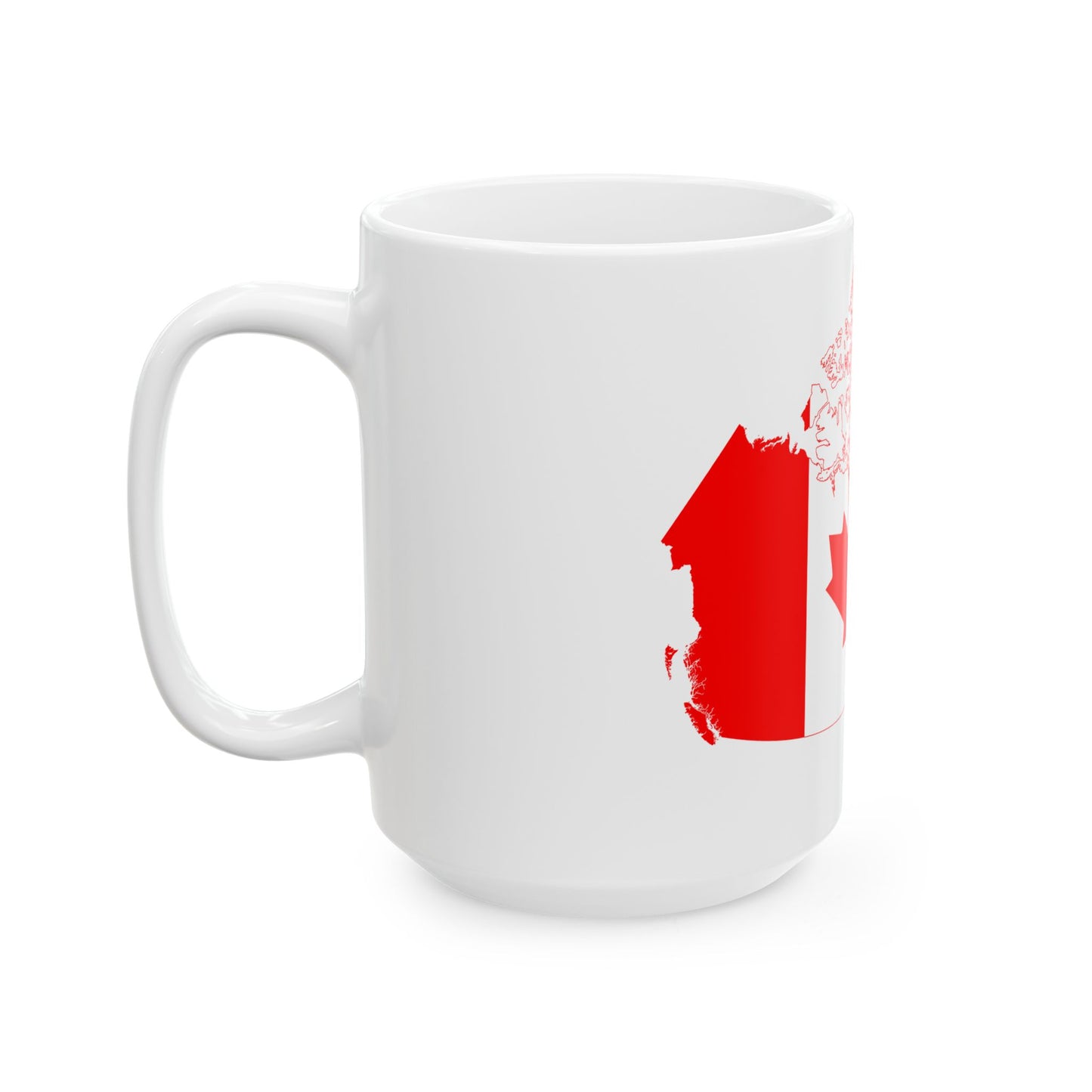 Flag-map of Canada (Canada) White Coffee Mug-Go Mug Yourself