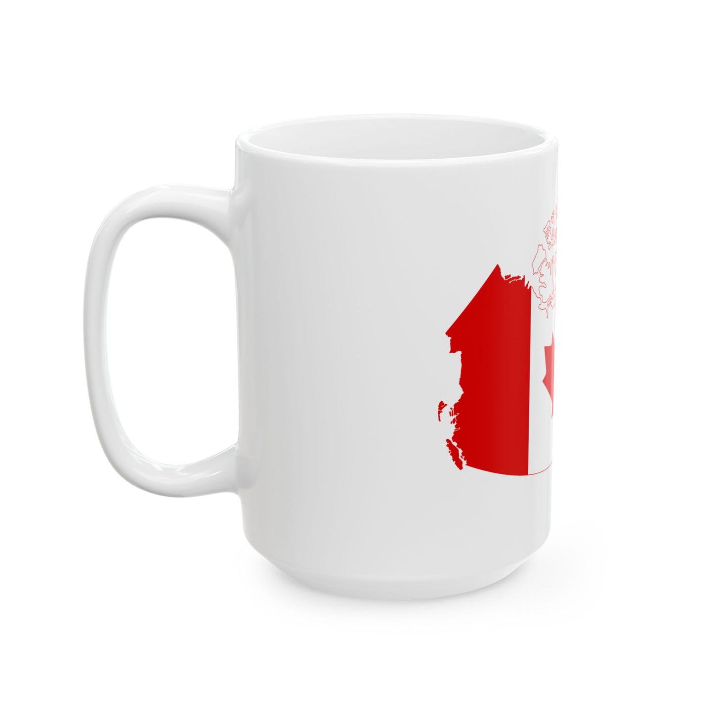 Flag map of Canada (Canada) White Coffee Mug-Go Mug Yourself
