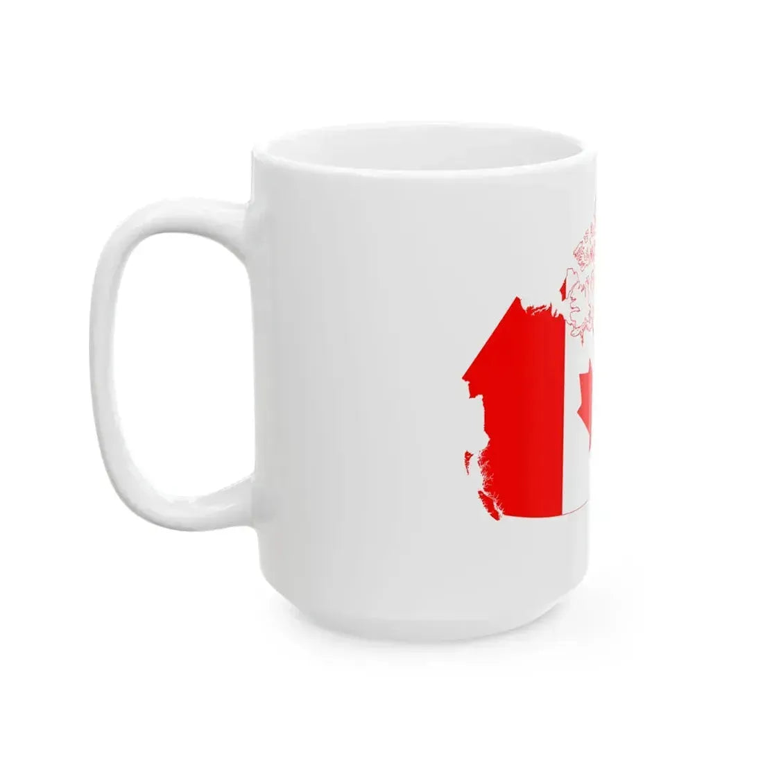 Flag-map of Canada (Canada) White Coffee Mug - Go Mug Yourself