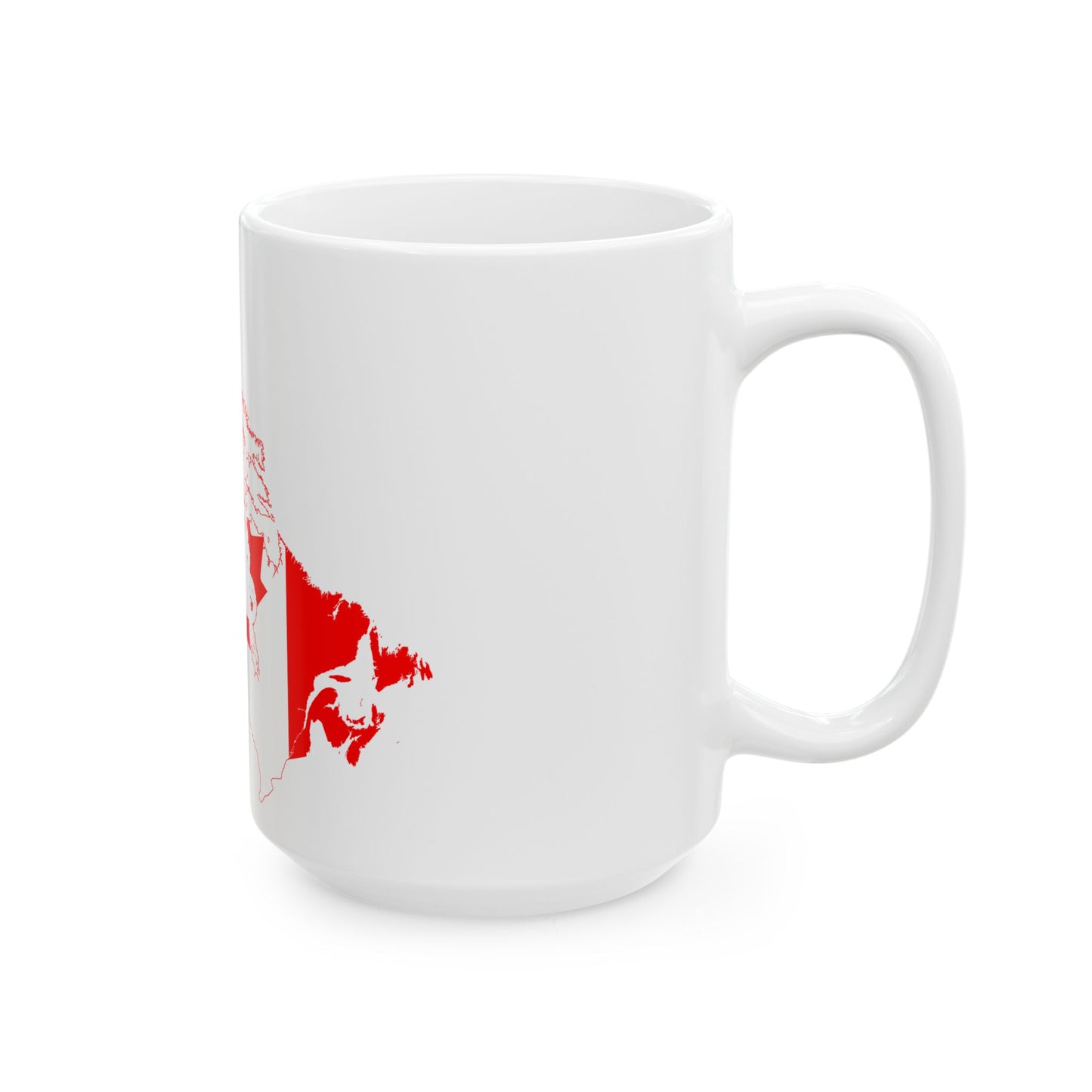 Flag-map of Canada (Canada) White Coffee Mug-Go Mug Yourself