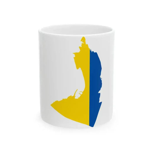 Flag map of Castellammare di Stabia (Italy) White Coffee Mug 11oz - Go Mug Yourself