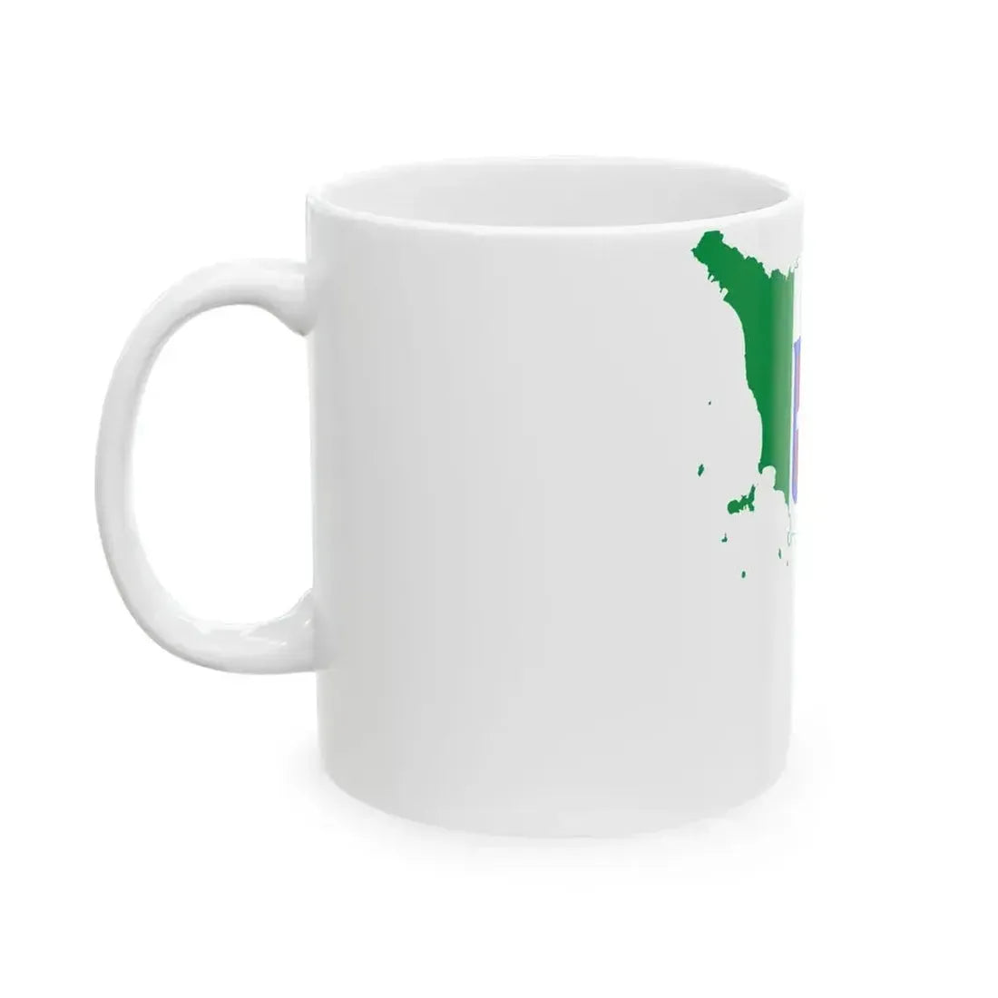 Flag map of Central Italy (Italy) White Coffee Mug - Go Mug Yourself