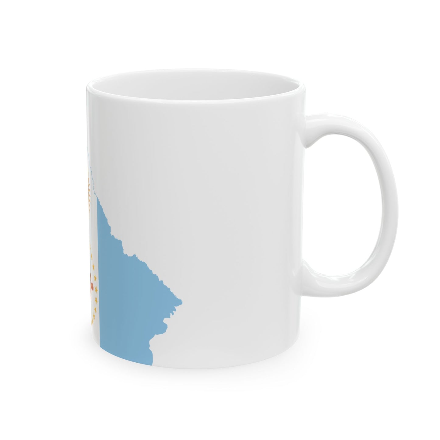 Flag-map of Chaco Province (Argentina) White Coffee Mug-Go Mug Yourself