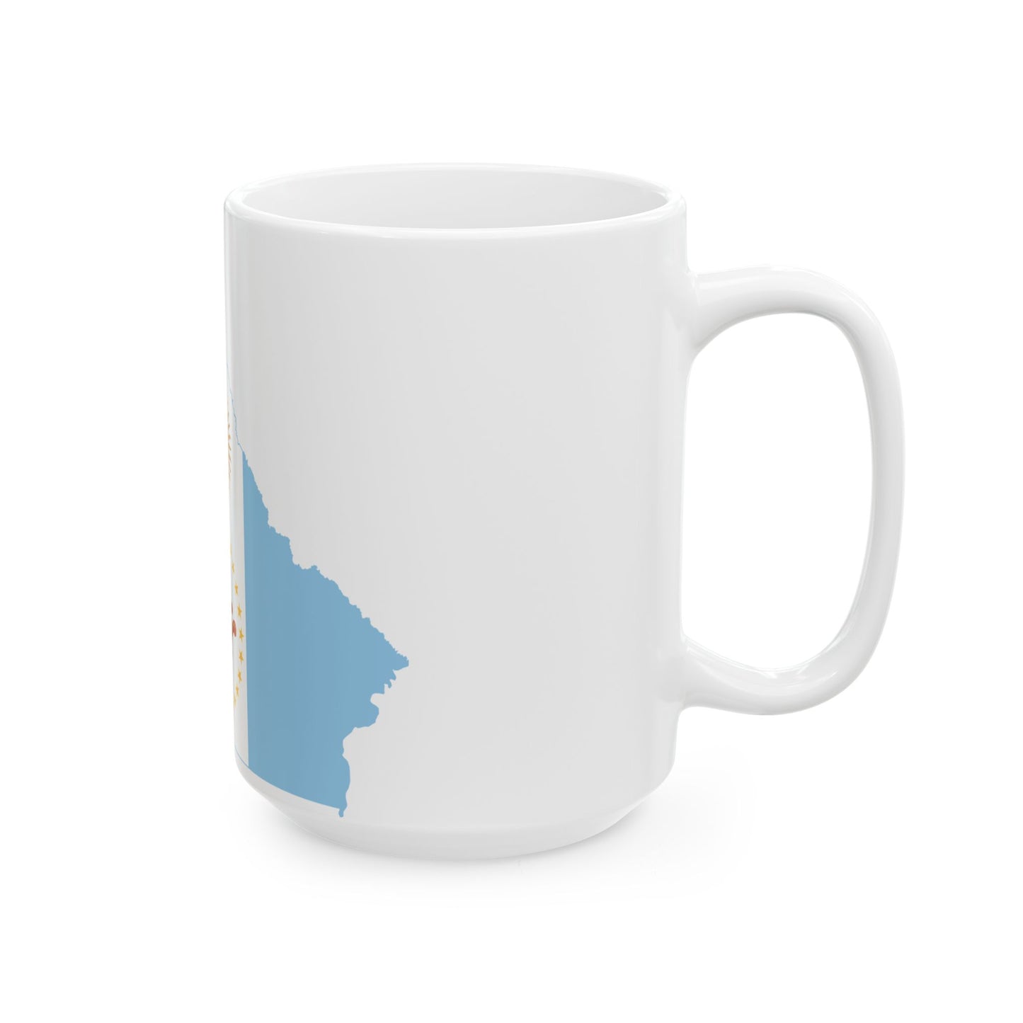 Flag-map of Chaco Province (Argentina) White Coffee Mug-Go Mug Yourself