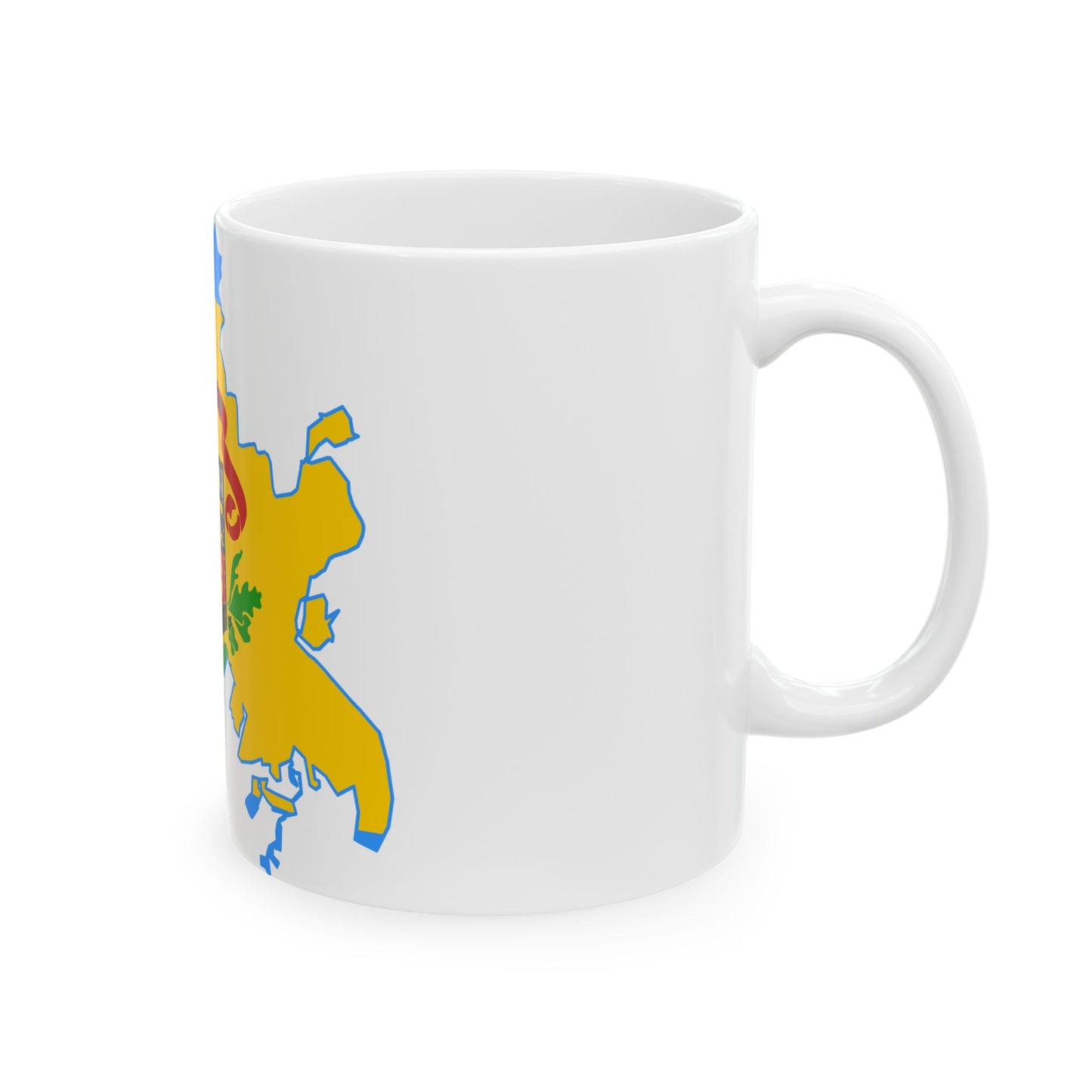 Flag map of Charleston West Virginia (United States) White Coffee Mug-Go Mug Yourself