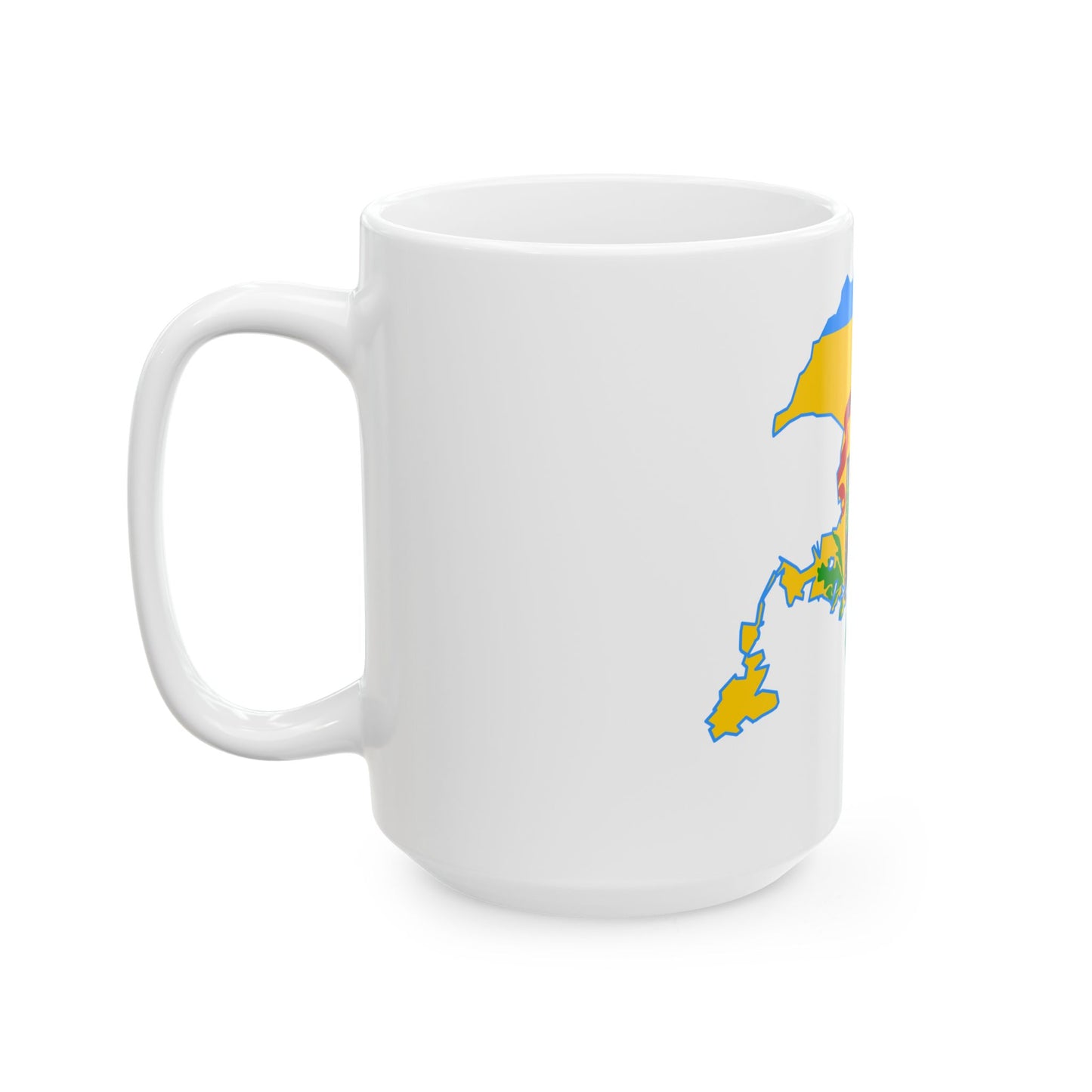 Flag map of Charleston West Virginia (United States) White Coffee Mug-Go Mug Yourself