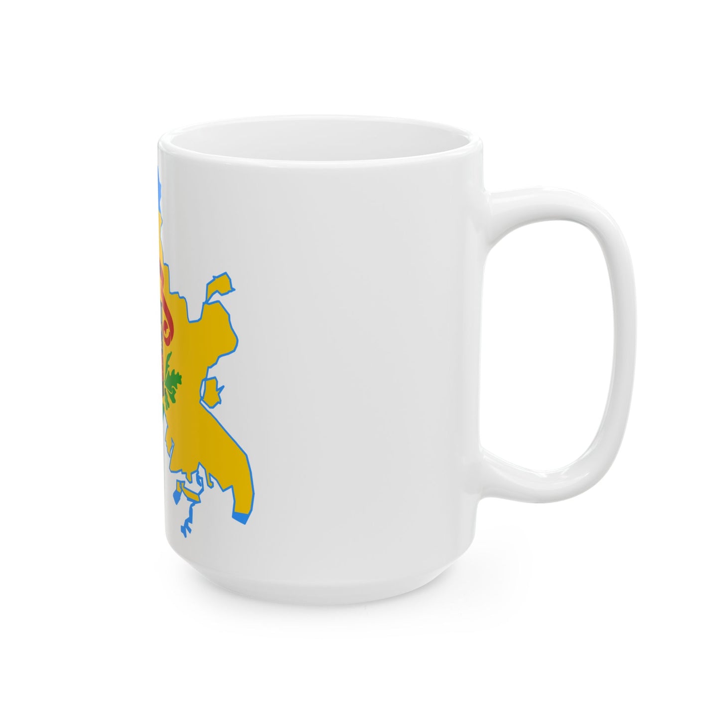 Flag map of Charleston West Virginia (United States) White Coffee Mug-Go Mug Yourself