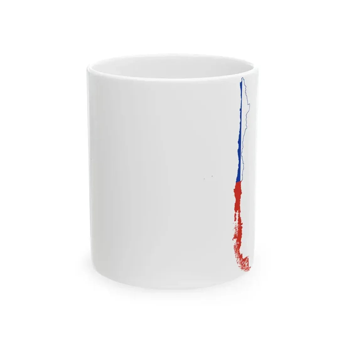 Flag-map of Chile with islands (Chile) White Coffee Mug 11oz - Go Mug Yourself