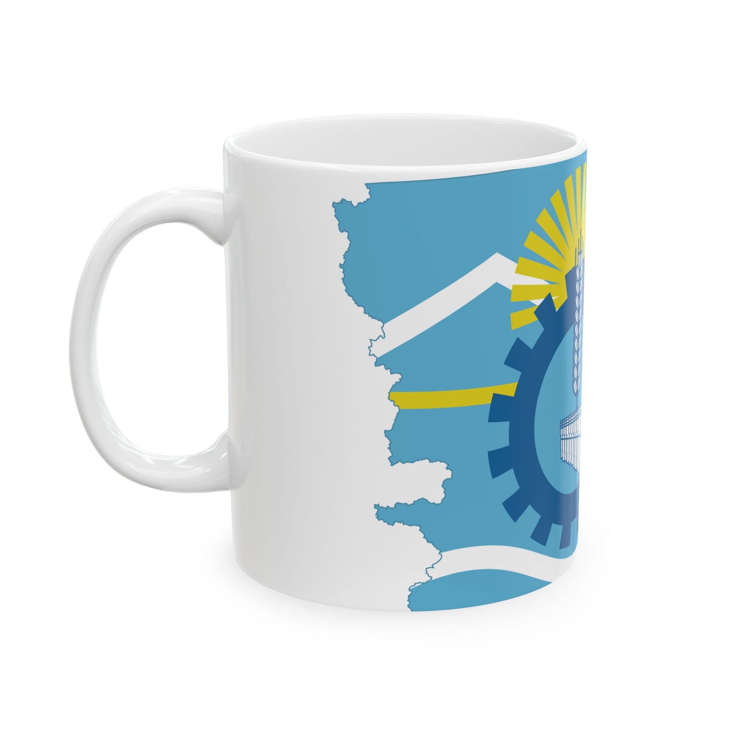 Flag-map of Chubut Province (Argentina) White Coffee Mug-Go Mug Yourself