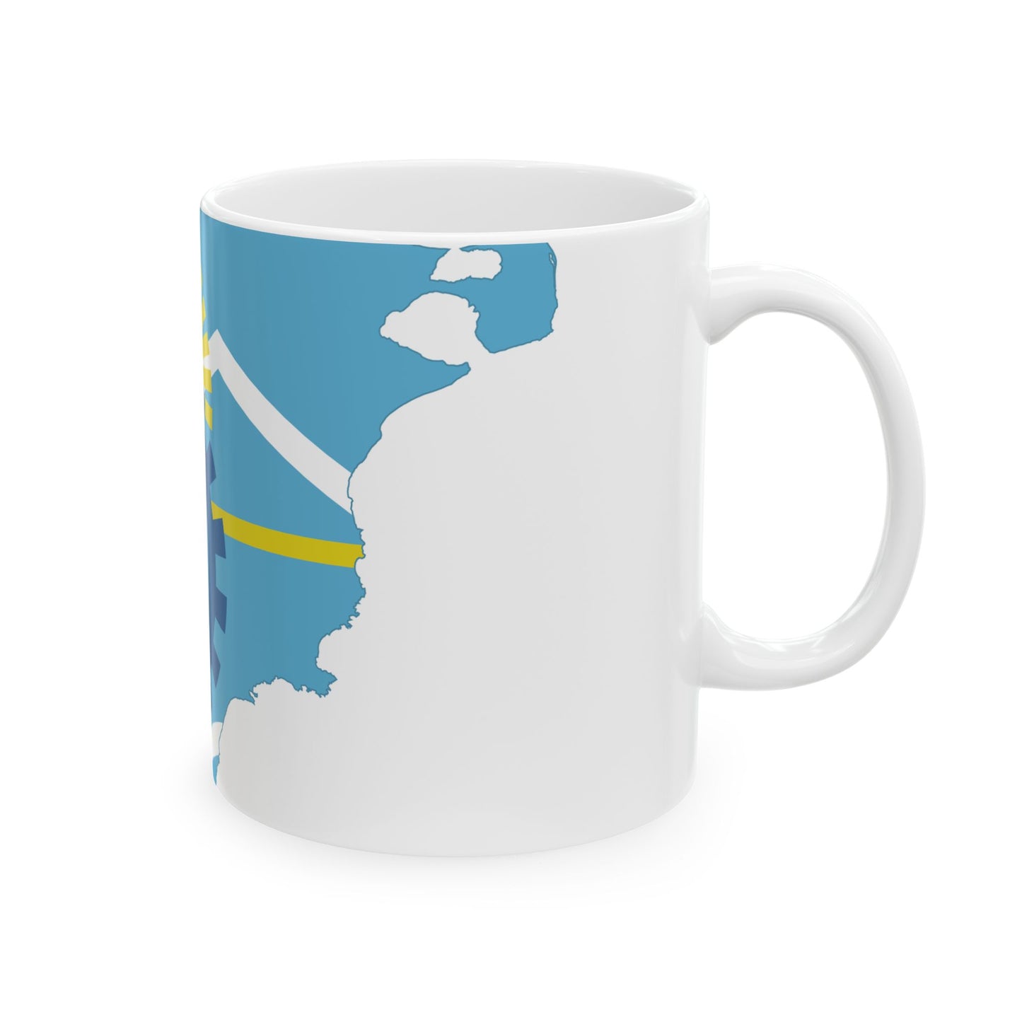 Flag-map of Chubut Province (Argentina) White Coffee Mug-Go Mug Yourself