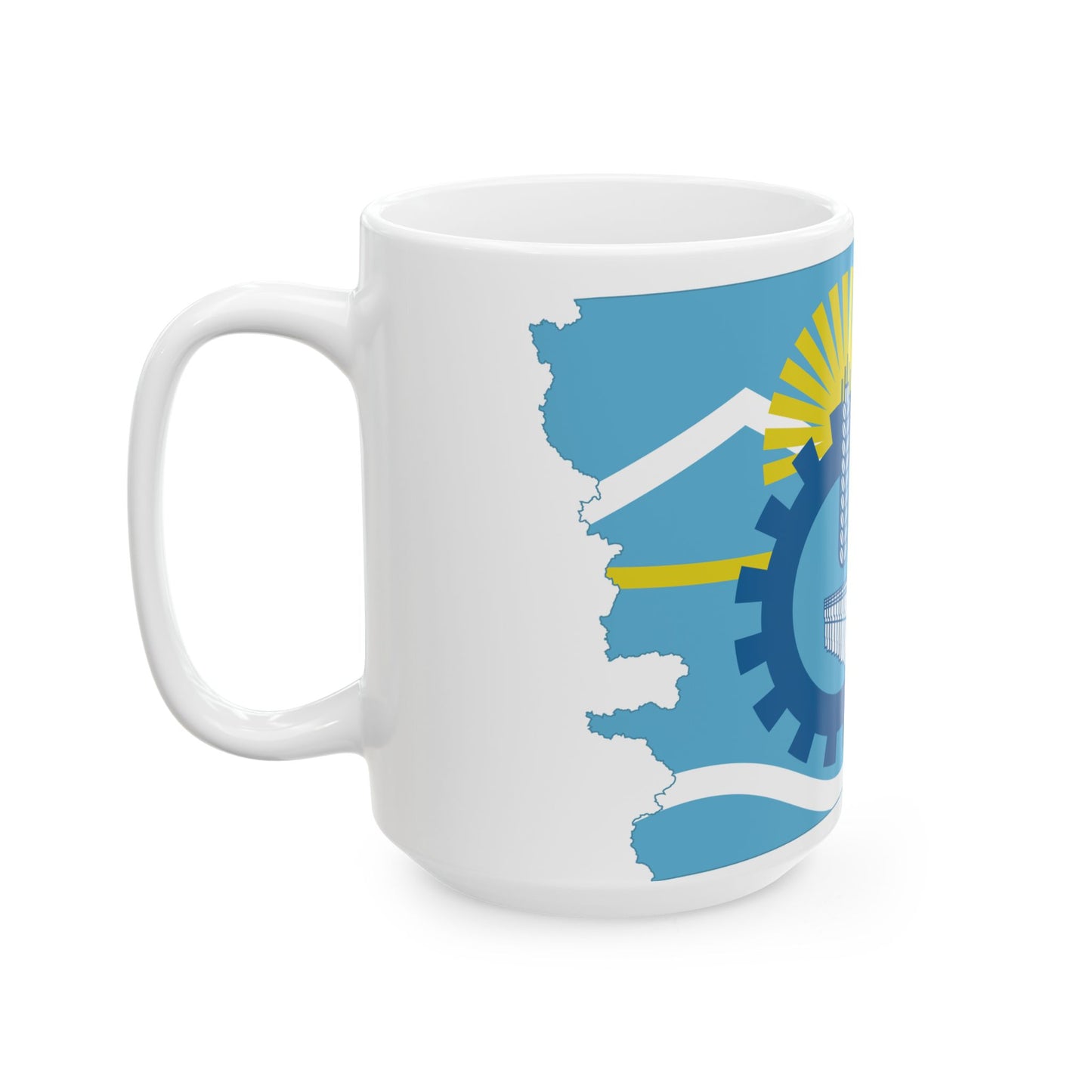 Flag-map of Chubut Province (Argentina) White Coffee Mug-Go Mug Yourself