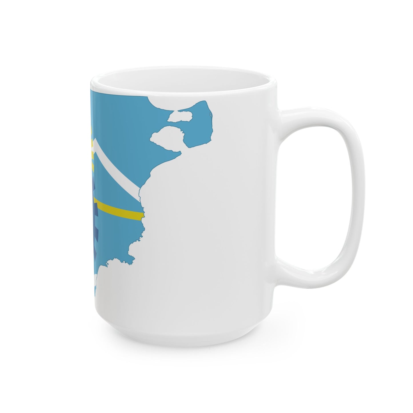 Flag-map of Chubut Province (Argentina) White Coffee Mug-Go Mug Yourself