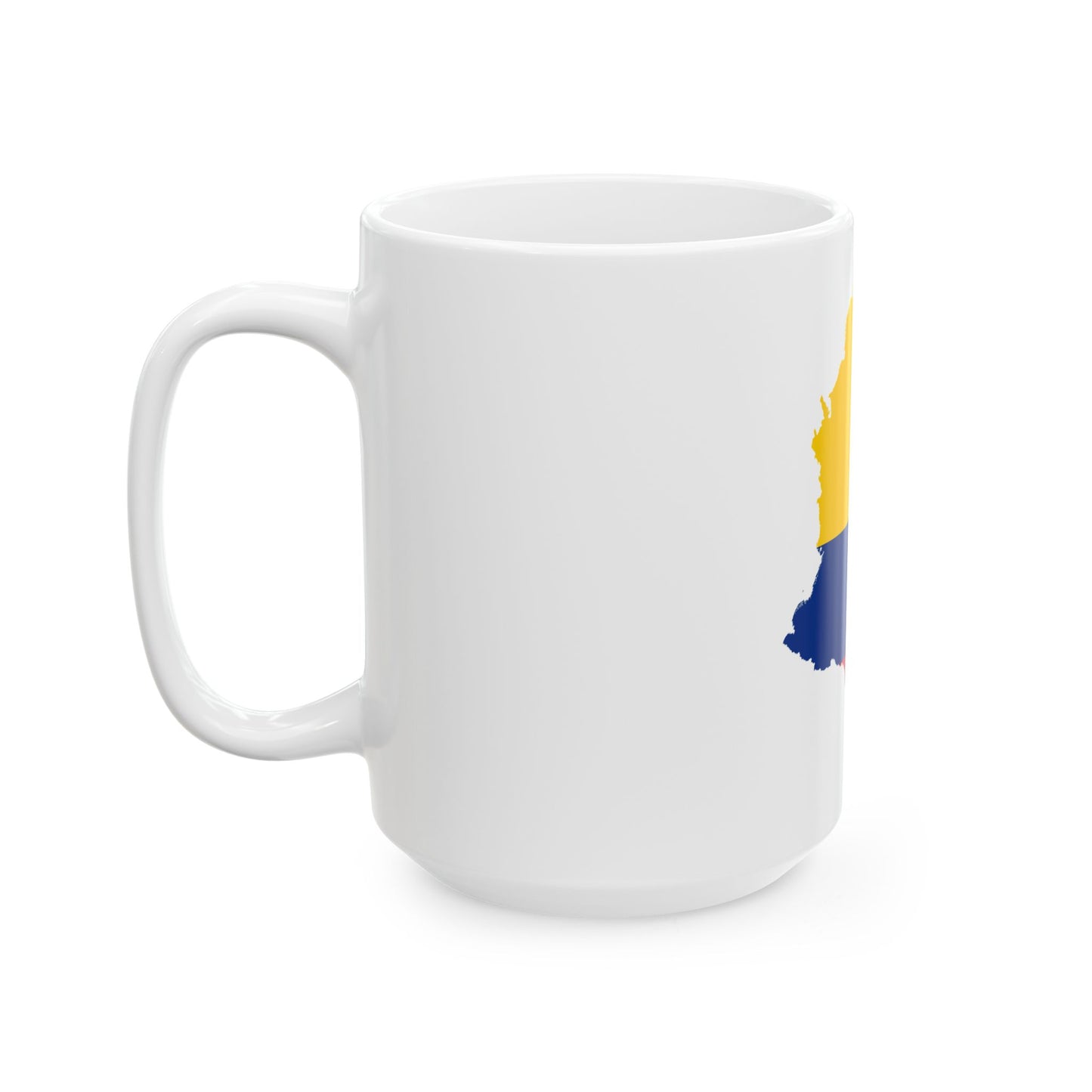 Flag-map of Colombia (Colombia) White Coffee Mug-Go Mug Yourself