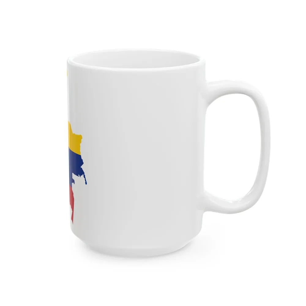 Flag-map of Colombia (Colombia) White Coffee Mug - Go Mug Yourself