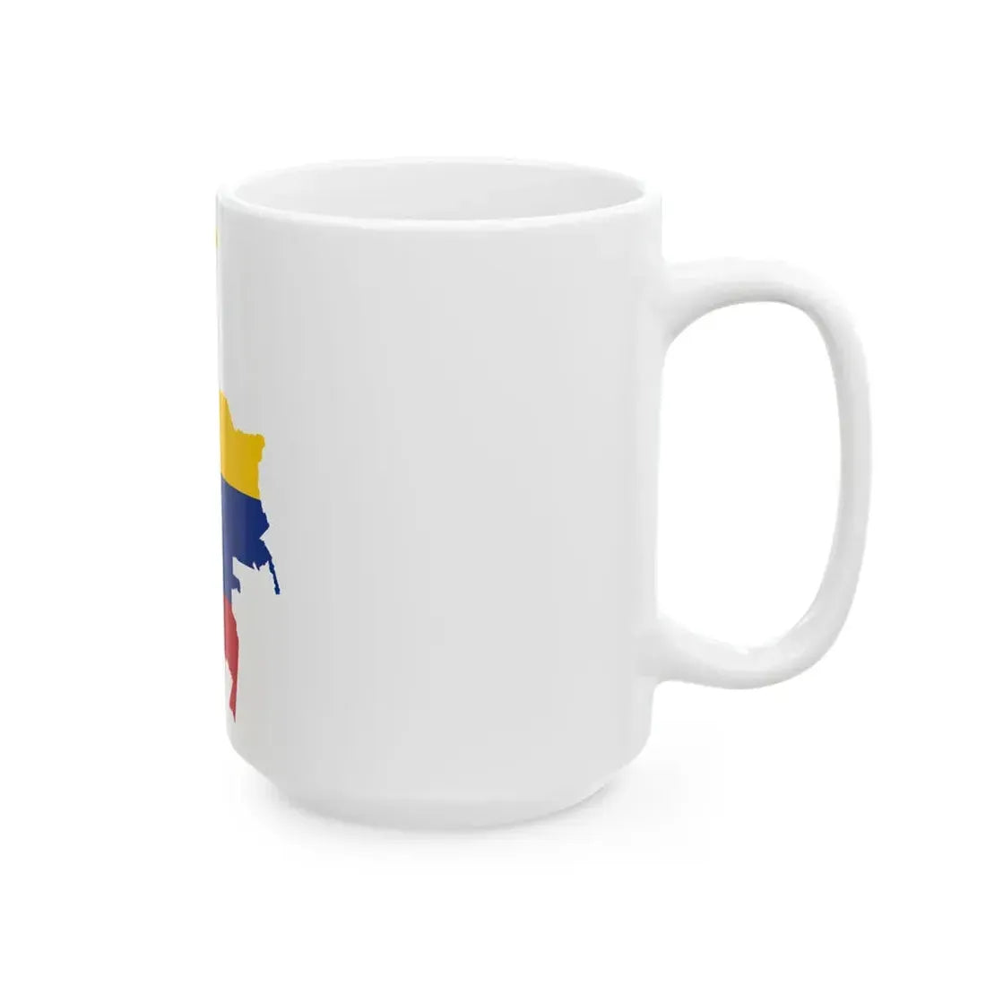 Flag-map of Colombia (Colombia) White Coffee Mug - Go Mug Yourself