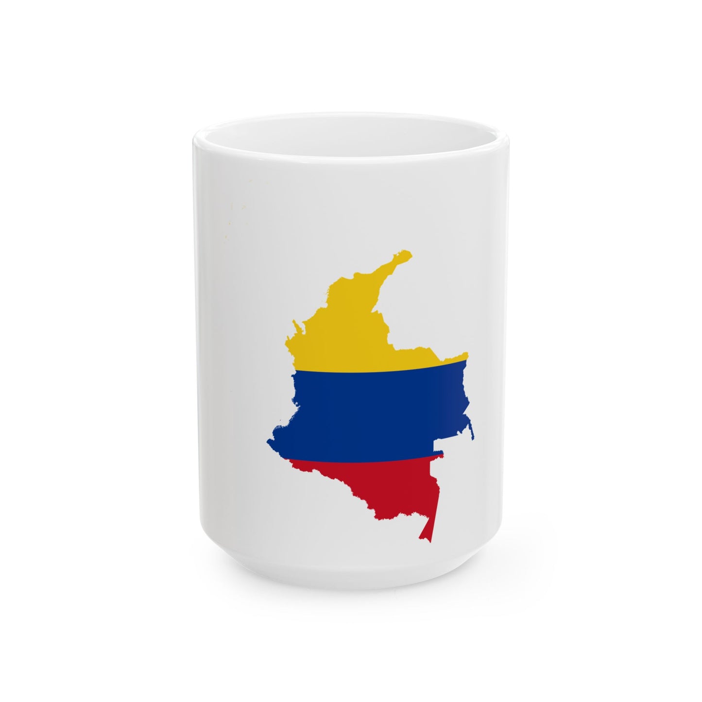 Flag-map of Colombia with islands (Colombia) White Coffee Mug-15oz-Go Mug Yourself