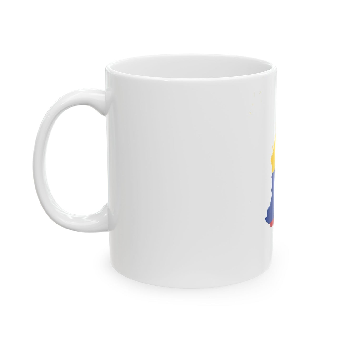 Flag-map of Colombia with islands (Colombia) White Coffee Mug-Go Mug Yourself