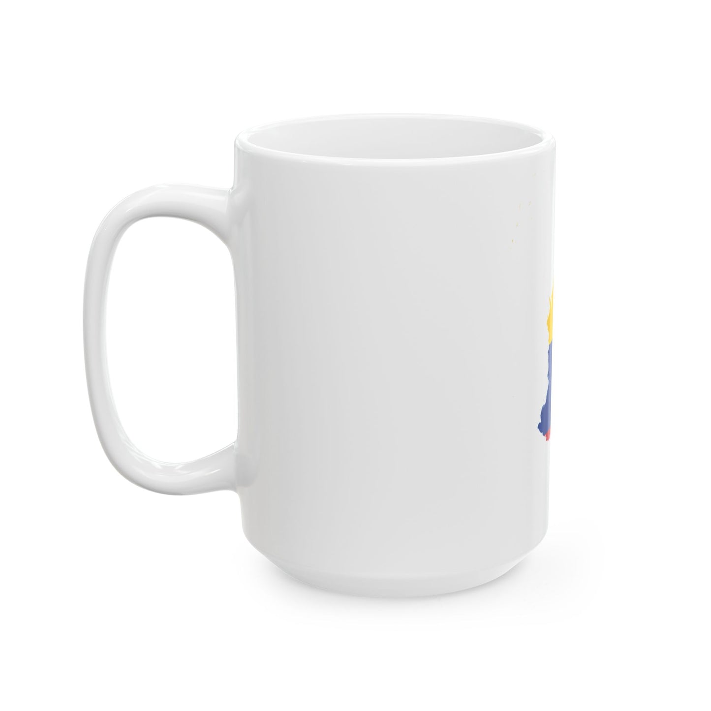 Flag-map of Colombia with islands (Colombia) White Coffee Mug-Go Mug Yourself