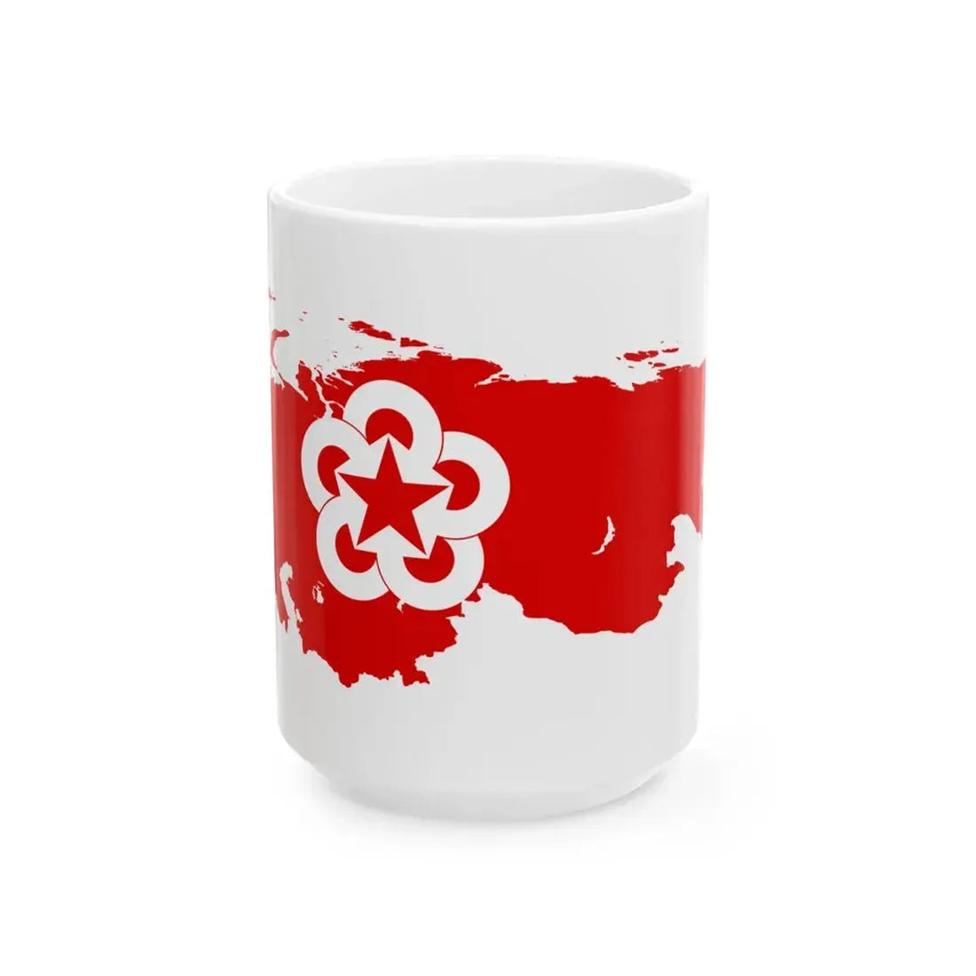 Flag-map of Comecon 1964-1972 (Russia) White Coffee Mug 15oz - Go Mug Yourself
