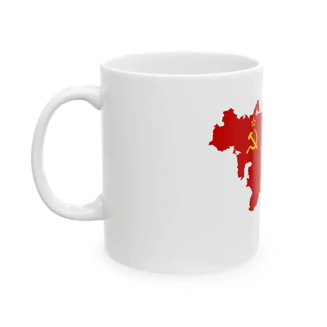 Flag map of Communist Influence in Europe Asia Soviet Union (Russia) White Coffee Mug - Go Mug Yourself