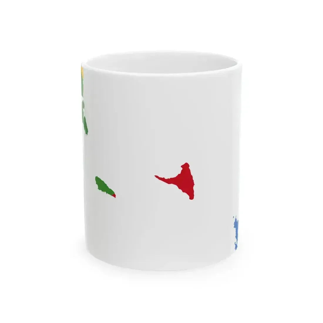 Flag map of Comoros united (Comoros) White Coffee Mug 11oz - Go Mug Yourself