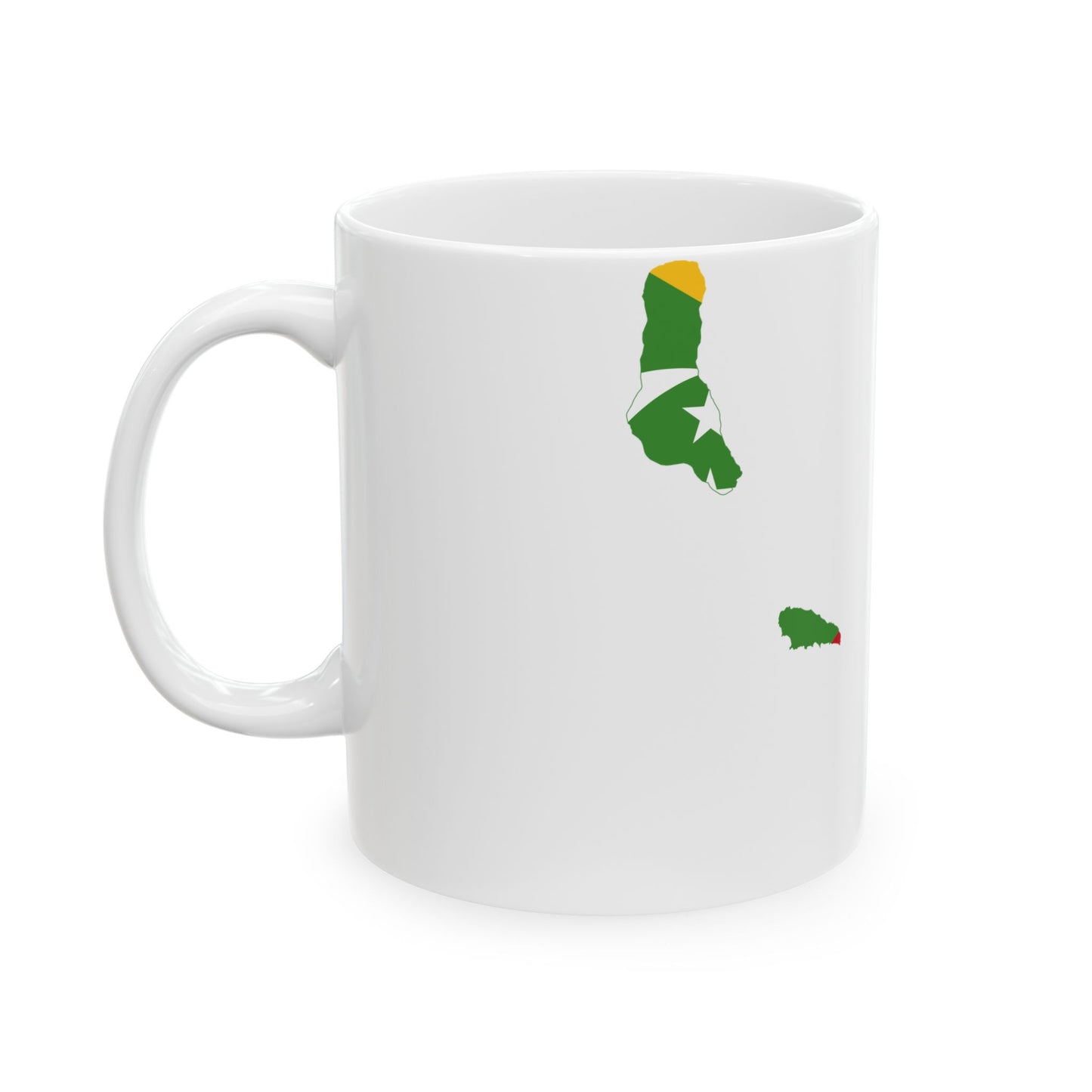 Flag map of Comoros united (Comoros) White Coffee Mug-Go Mug Yourself