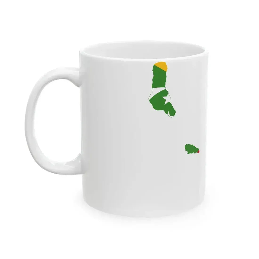 Flag map of Comoros united (Comoros) White Coffee Mug - Go Mug Yourself