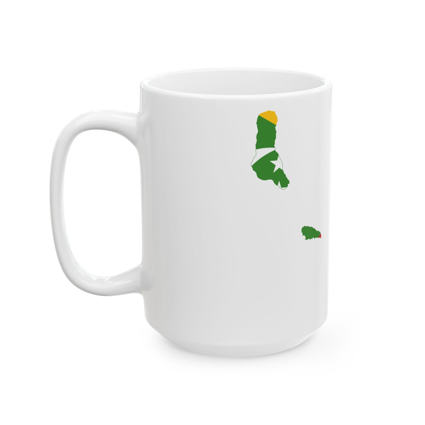 Flag map of Comoros united (Comoros) White Coffee Mug-Go Mug Yourself