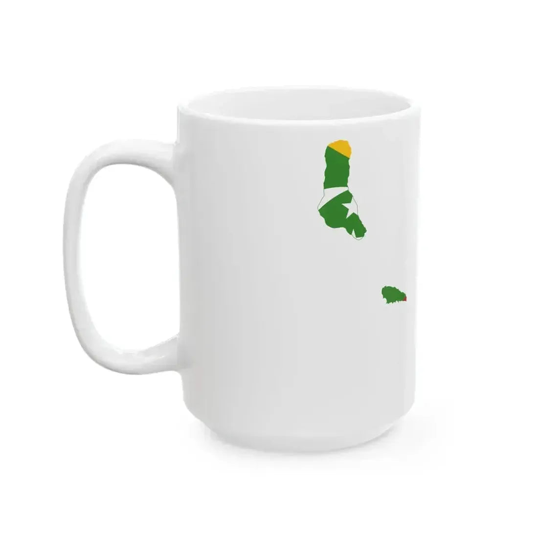 Flag map of Comoros united (Comoros) White Coffee Mug - Go Mug Yourself