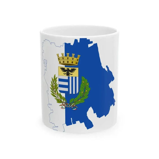 Flag map of Corbetta (Italy) White Coffee Mug 11oz - Go Mug Yourself