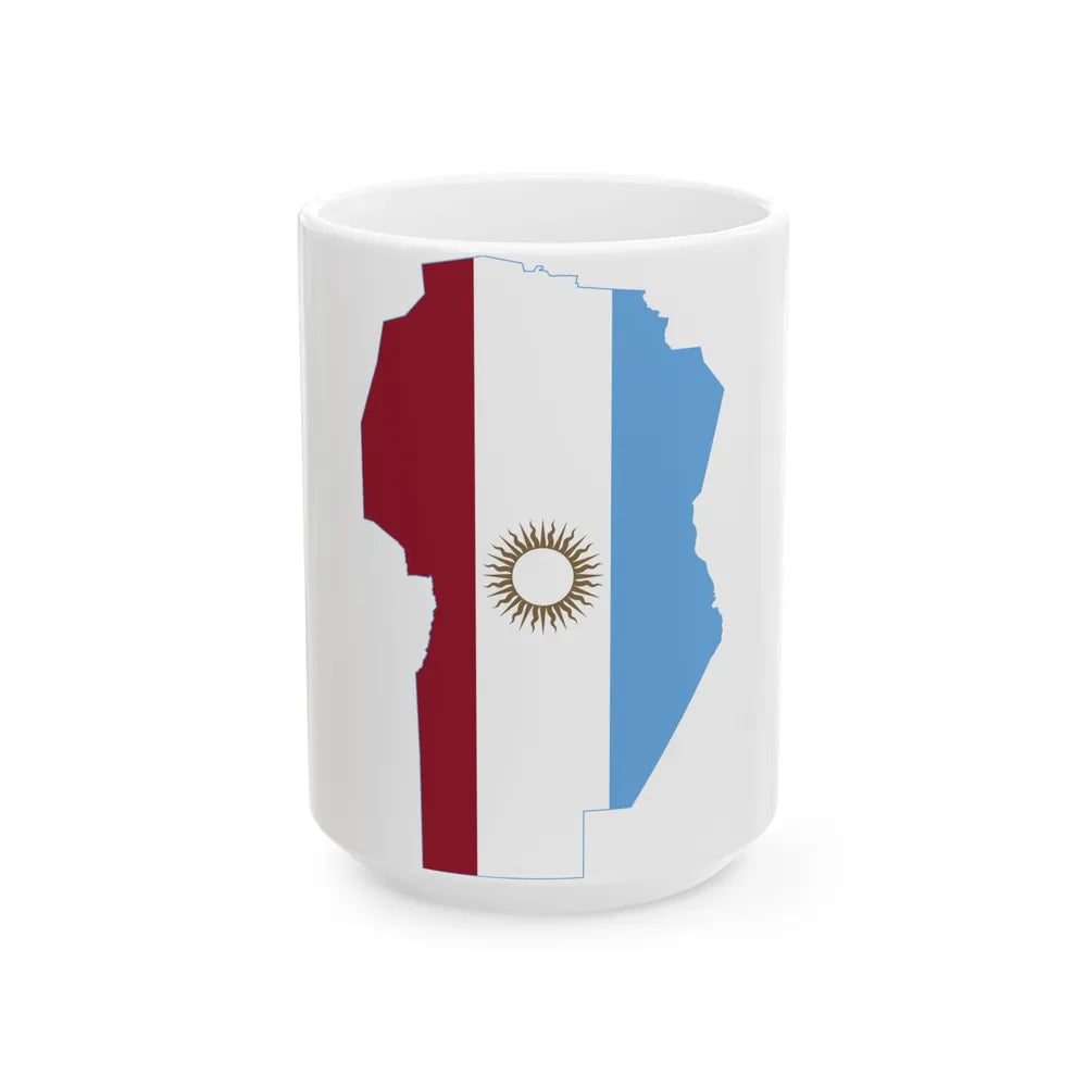 Flag-map of Cordoba Province Argentina (Argentina) White Coffee Mug 15oz - Go Mug Yourself