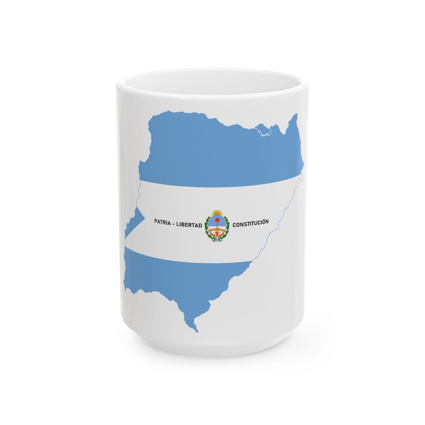 Flag-map of Corrientes Province (Argentina) White Coffee Mug-15oz-Go Mug Yourself