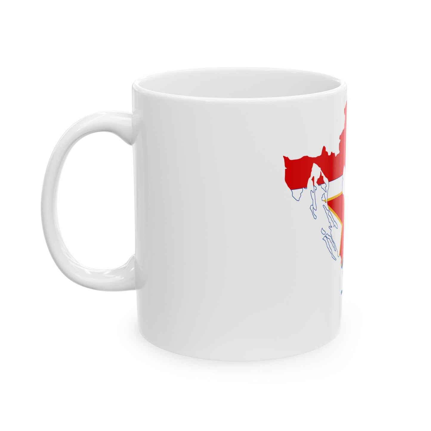 Flag map of Croatia 1947-1990 (Croatia) White Coffee Mug-Go Mug Yourself