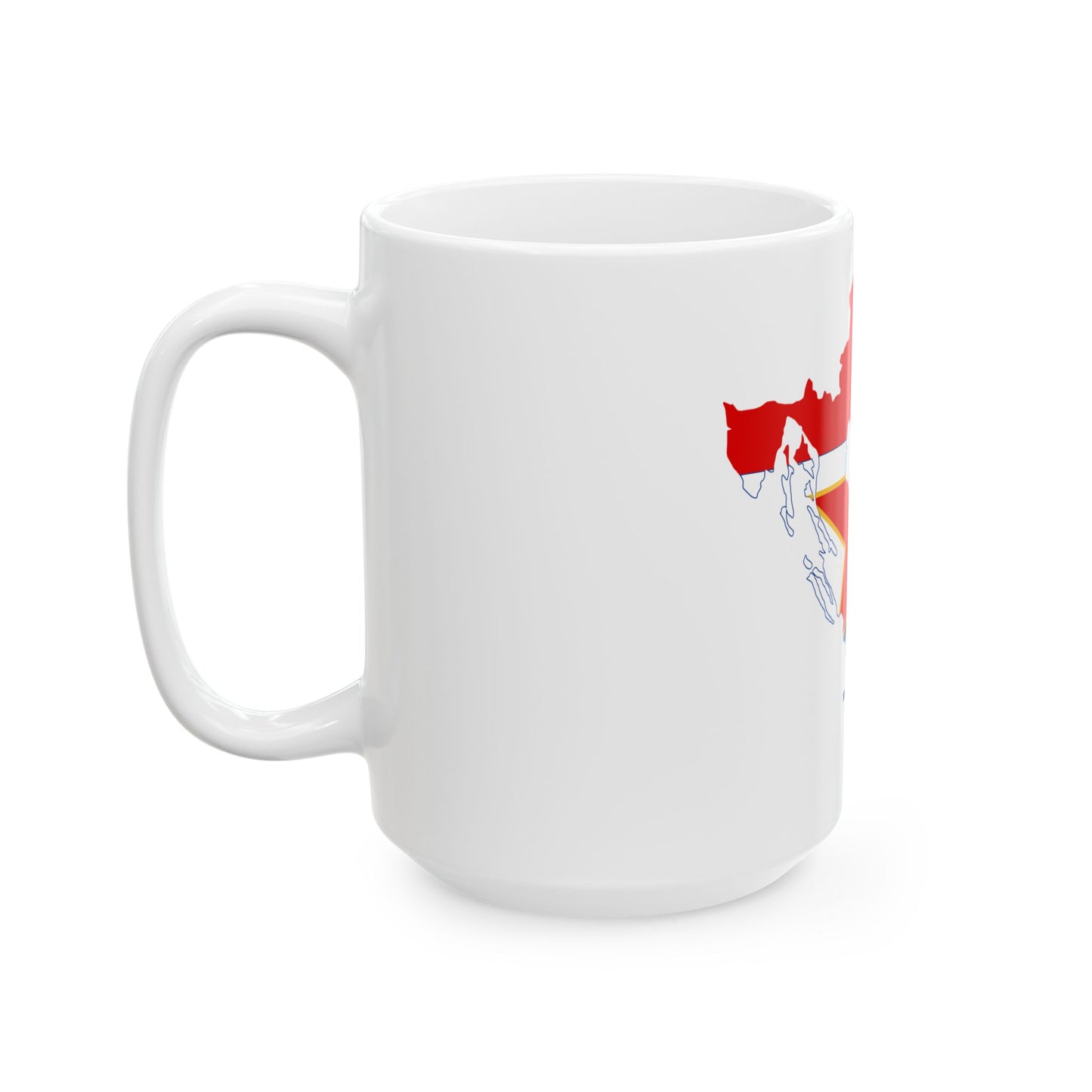 Flag map of Croatia 1947-1990 (Croatia) White Coffee Mug-Go Mug Yourself