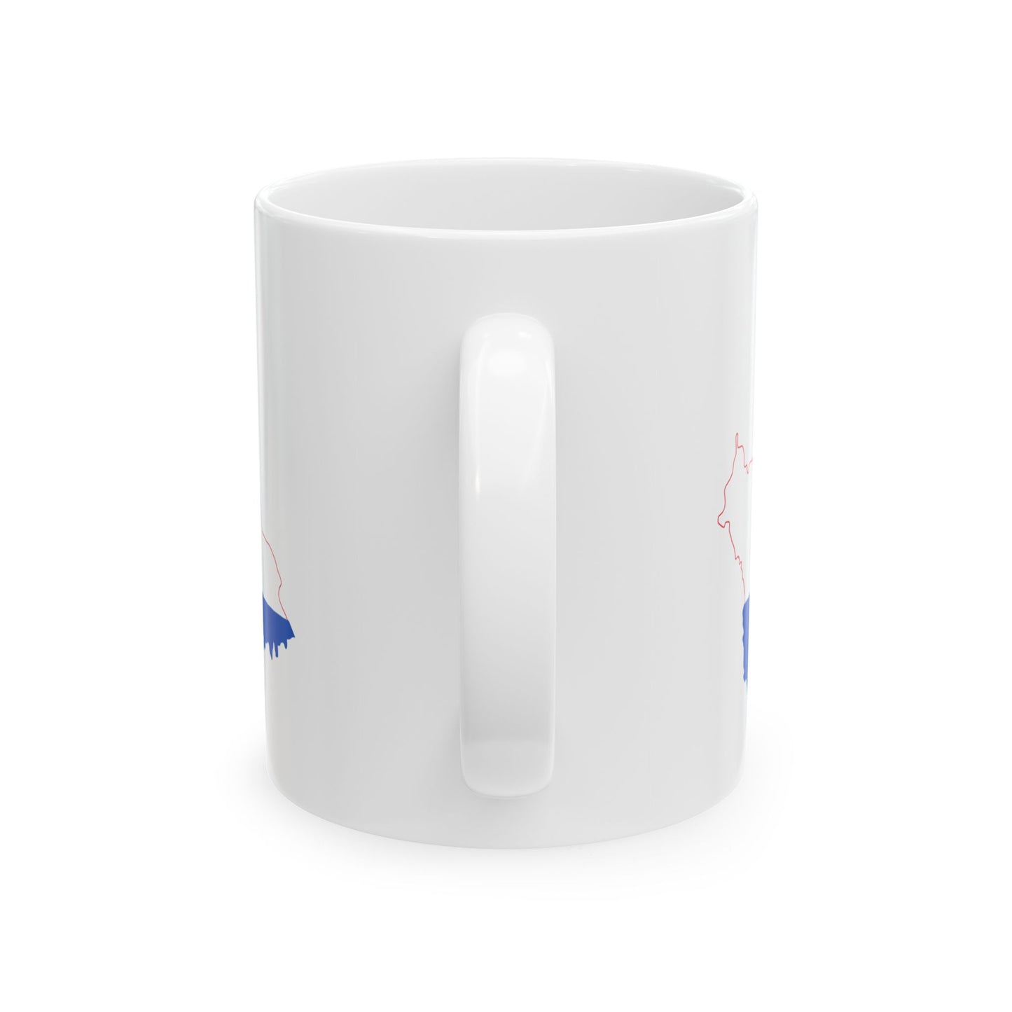 Flag-map of Croatia-Slavonia (Croatia) White Coffee Mug-Go Mug Yourself