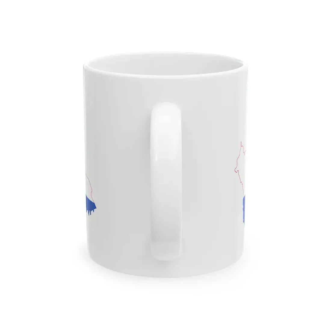 Flag-map of Croatia-Slavonia (Croatia) White Coffee Mug - Go Mug Yourself