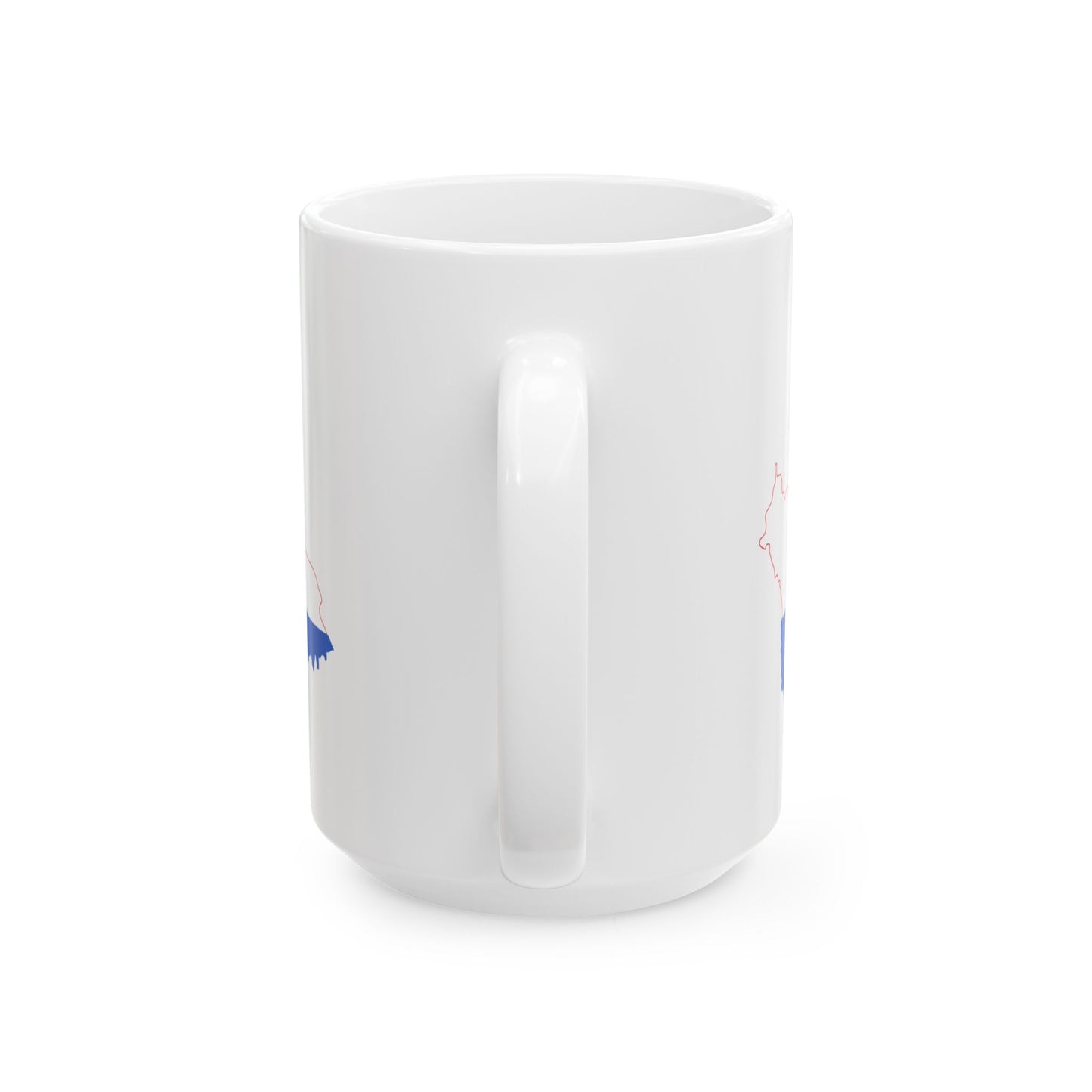 Flag-map of Croatia-Slavonia (Croatia) White Coffee Mug-Go Mug Yourself