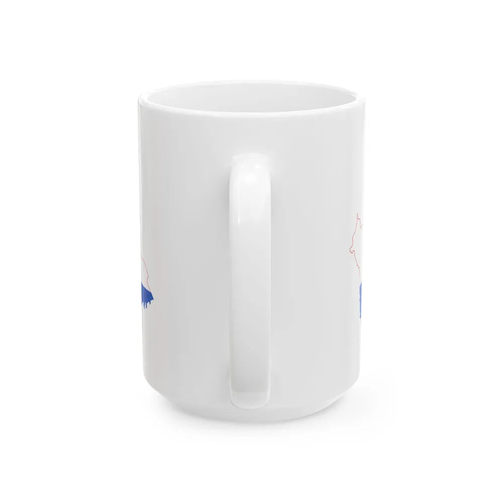 Flag-map of Croatia-Slavonia (Croatia) White Coffee Mug - Go Mug Yourself