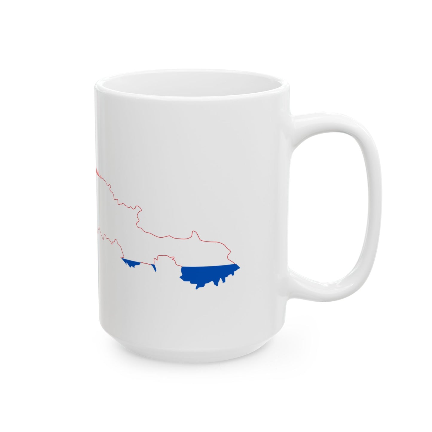 Flag-map of Croatia-Slavonia (Croatia) White Coffee Mug-Go Mug Yourself