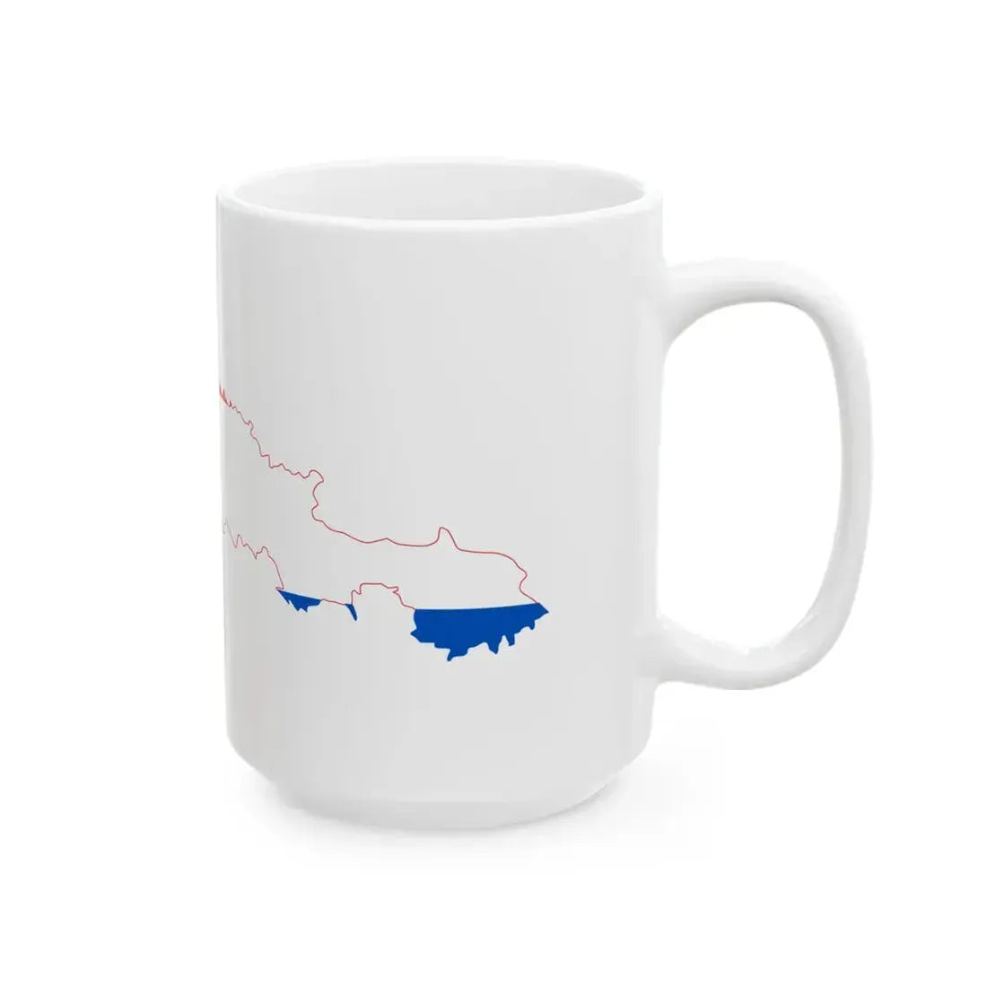 Flag-map of Croatia-Slavonia (Croatia) White Coffee Mug - Go Mug Yourself