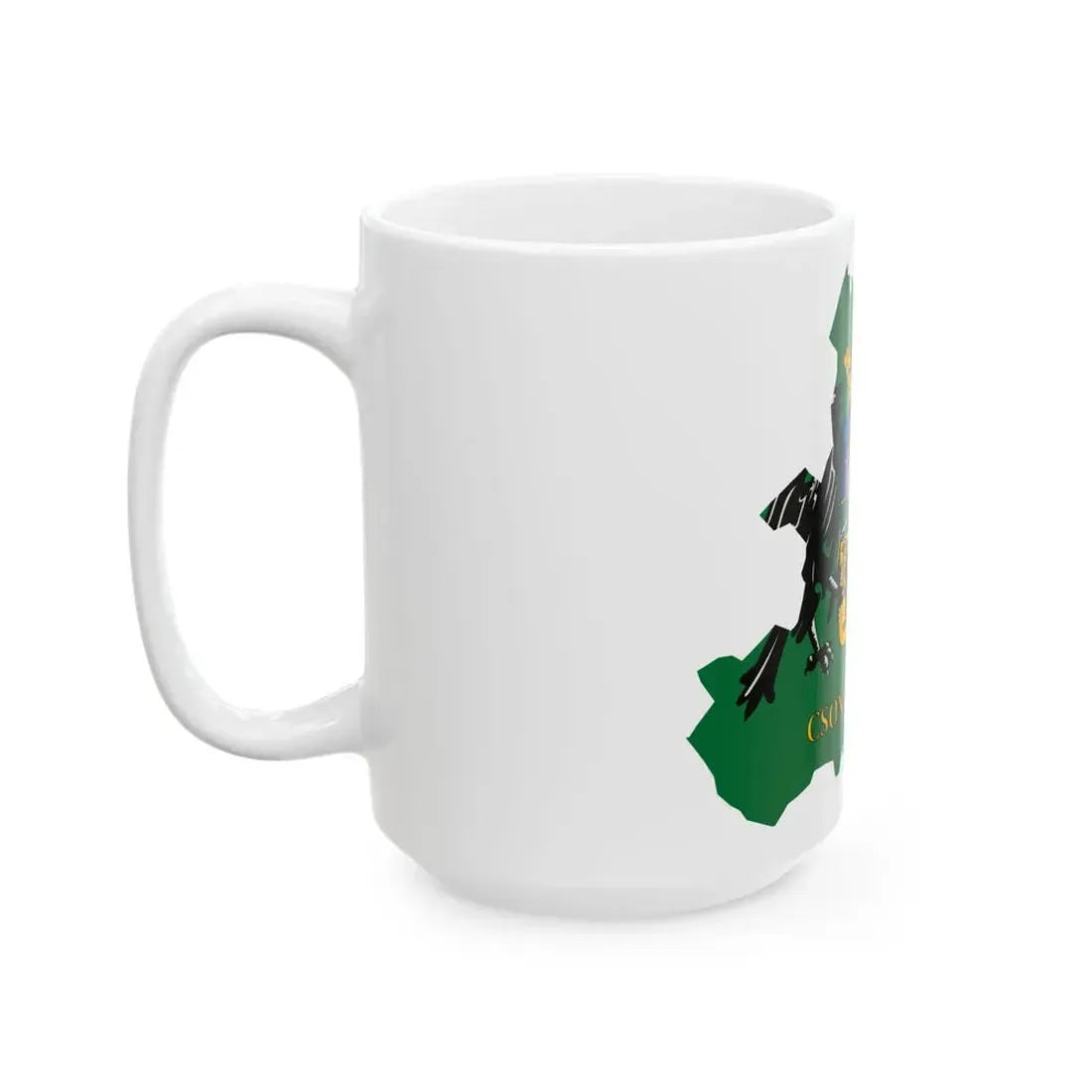 Flag-map of Csongrad County (Hungary) White Coffee Mug - Go Mug Yourself