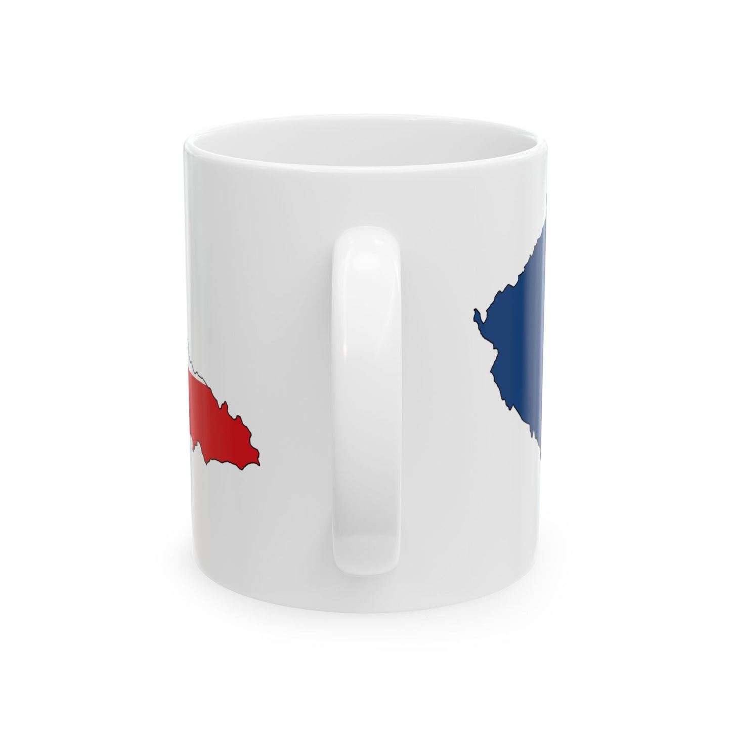 Flag map of Czechoslovakia 1918-1938 (Czech Republic) White Coffee Mug-Go Mug Yourself