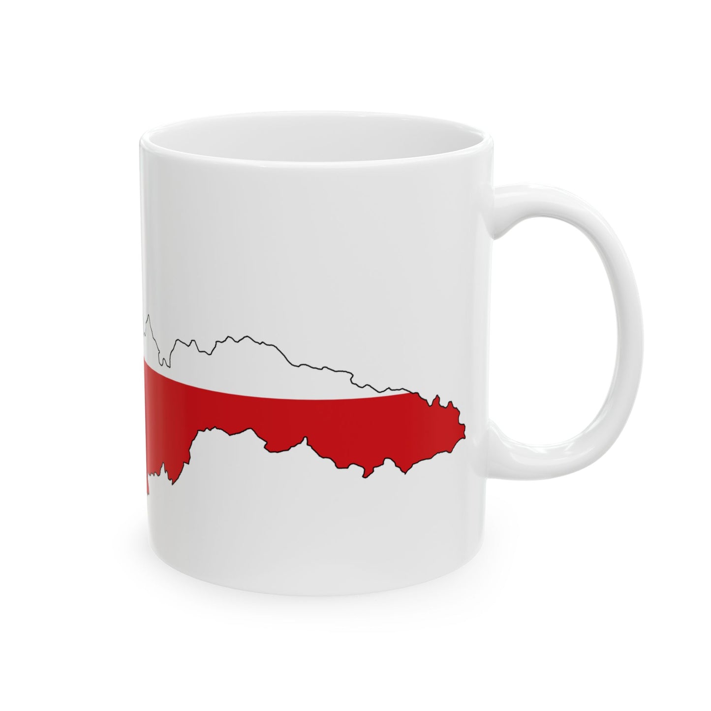 Flag map of Czechoslovakia 1918-1938 (Czech Republic) White Coffee Mug-Go Mug Yourself