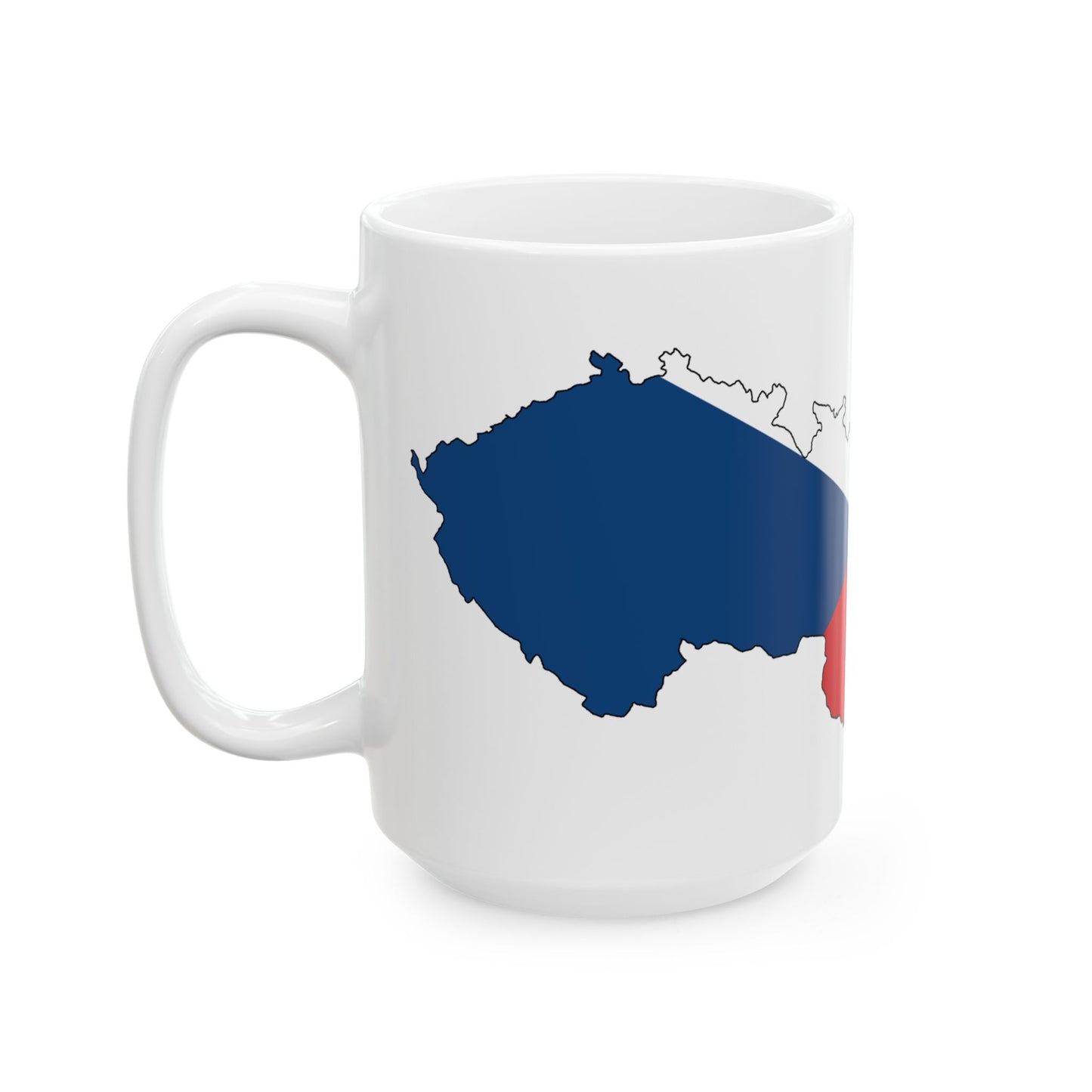 Flag map of Czechoslovakia 1918-1938 (Czech Republic) White Coffee Mug-Go Mug Yourself