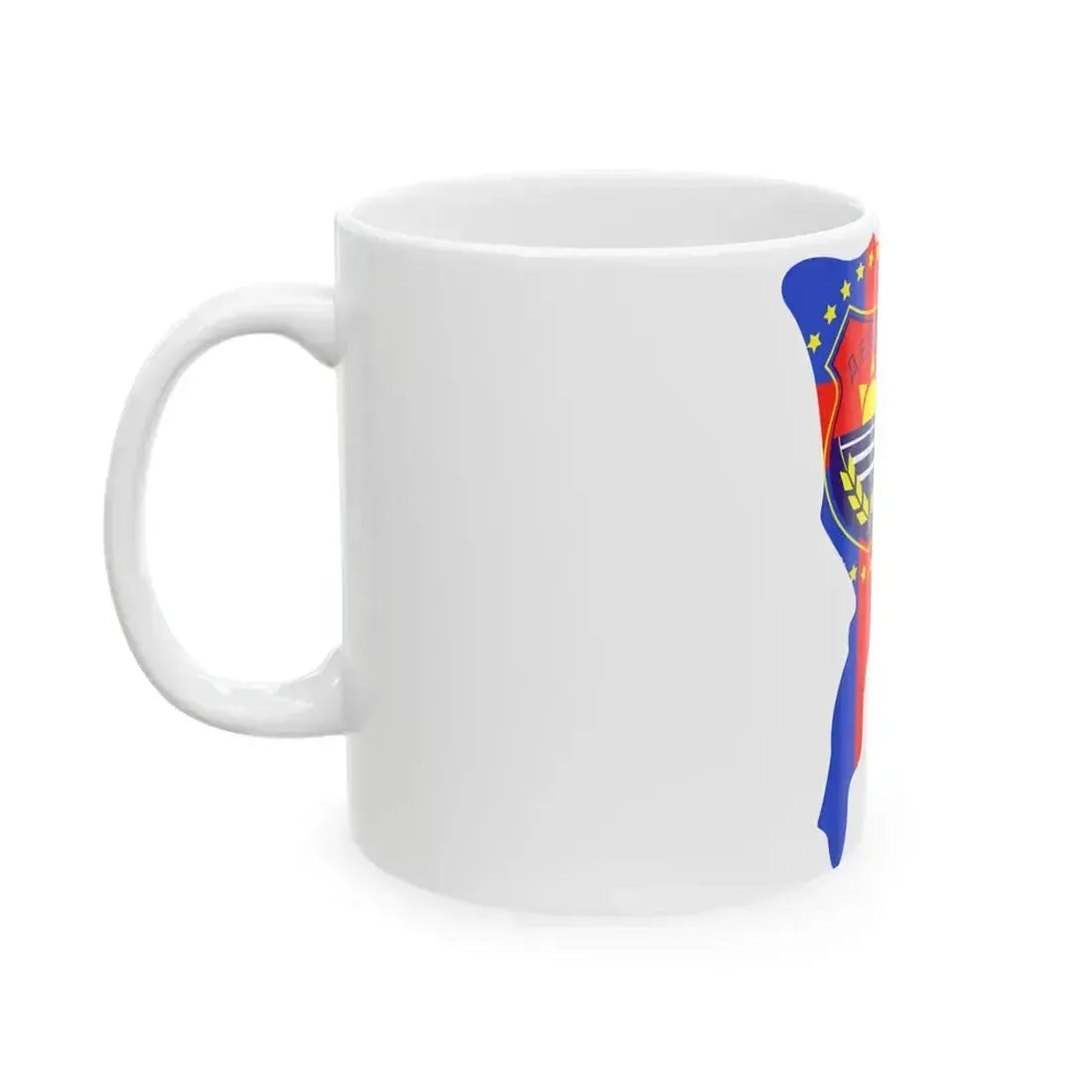 Flag map of Debarca Municipality (North Macedonia) White Coffee Mug - Go Mug Yourself