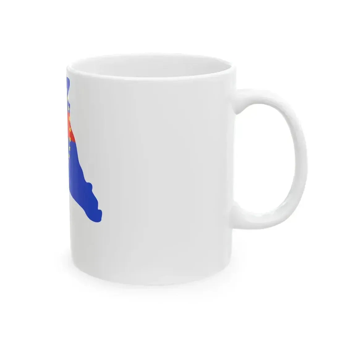 Flag map of Debarca Municipality (North Macedonia) White Coffee Mug - Go Mug Yourself