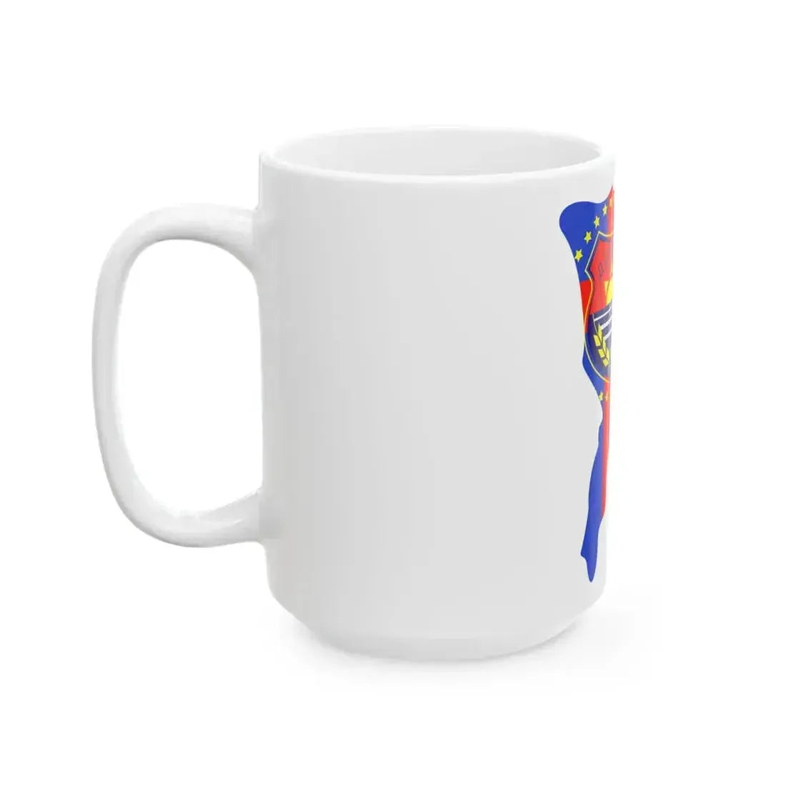 Flag map of Debarca Municipality (North Macedonia) White Coffee Mug - Go Mug Yourself