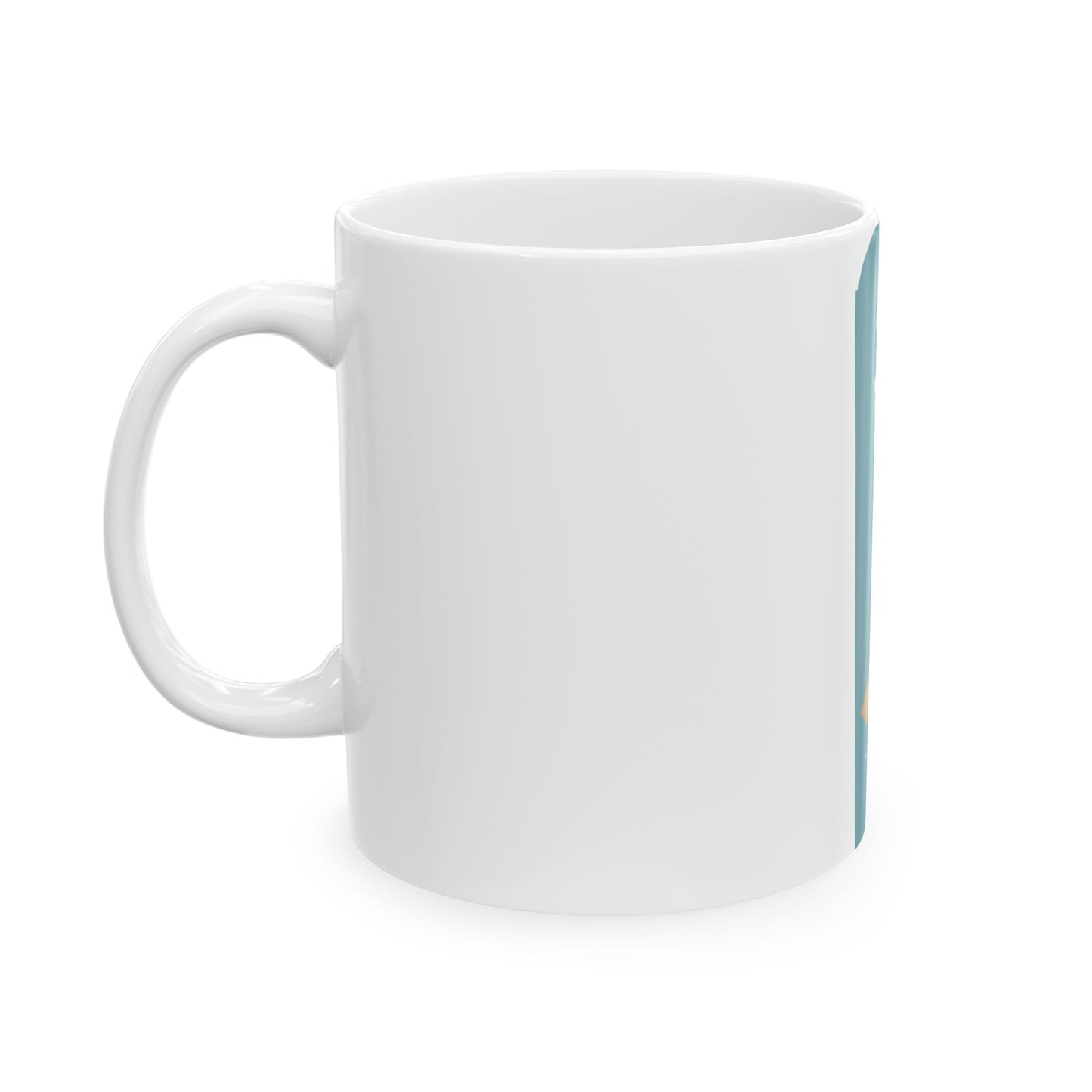 Flag-map of Delaware (United States) White Coffee Mug-Go Mug Yourself