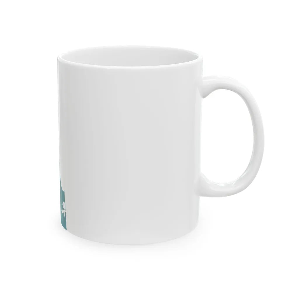 Flag-map of Delaware (United States) White Coffee Mug - Go Mug Yourself